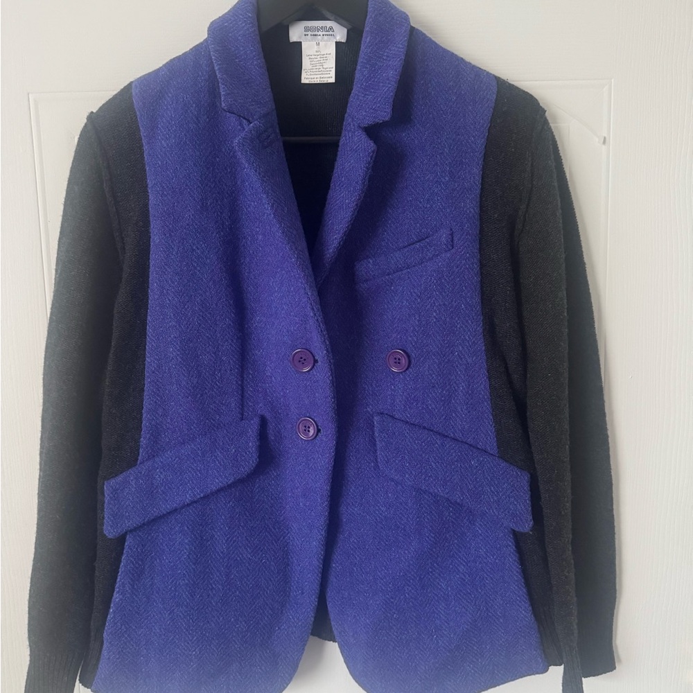 Sonia Rykiel Purple and Black Blazer wool size M